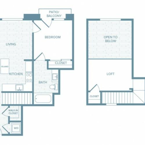 A01L | 1 bed 1 bath | from 754 square feet