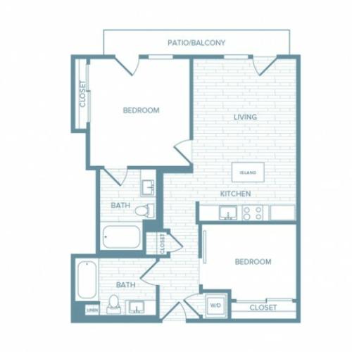 B01 | 2 bed 2 bath | from 889 square feet