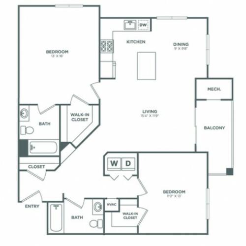 Basswood | 2 bed 2 bath | from 1080 square feet