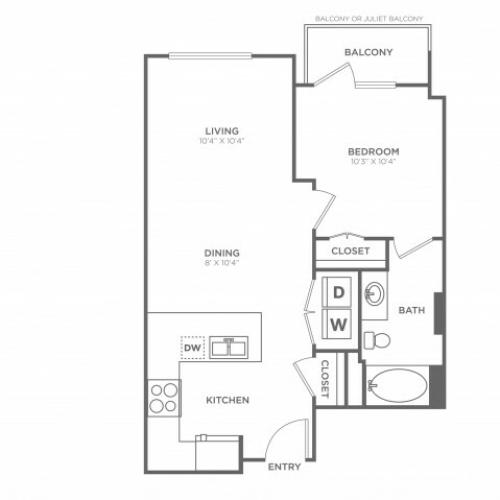 Ambience | 1 bed 1 bath | from 615 square feet