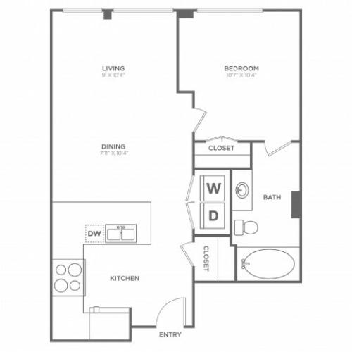 Persuasion | 1 bed 1 bath | from 590 square feet