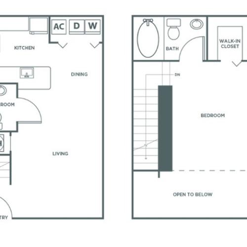 A5GIG | 1 bed 2 bath | from 839 square feet