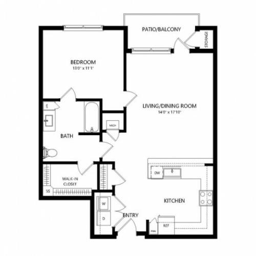 A6HC | 1 bed 1 bath | from 847 square feet