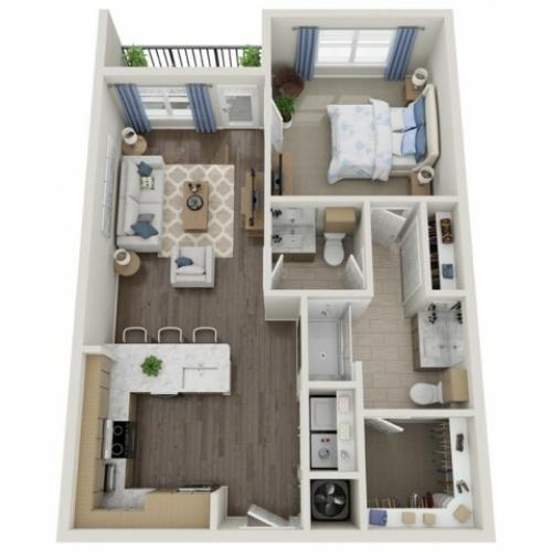 B1 | 1 bed 2 bath | from 806 square feet