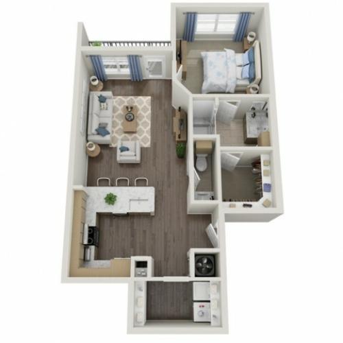 A6 | 1 bed 1 bath | from 851 square feet