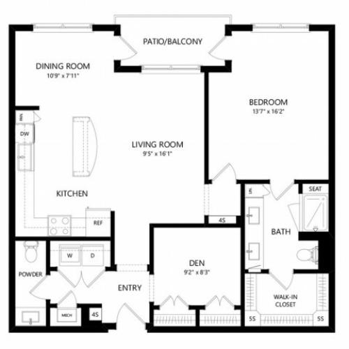 A4A | 1 bed 1 bath | from 1044 square feet