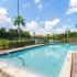 Resort inspired swimming pool with well groomed views of landscape and canal views | Advenir at Walden Lake