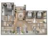3 Bedroom Floor Plan | Naples Florida Apartments | Advenir at Aventine