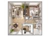 1 Bdrm Floor Plan | Apartments In Pembroke Pines | Advenir at San Tropez