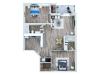2 Bedroom Floor Plan | Apartments in Miami Gardens | Advenir at Walden Lake