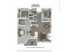 Kirkland Floor Plan | Beachwood | 2 Bedroom 2 Bath Apartment Floor Plan | Apartments For Rent in Kirkland WA | The Carillon Apartment Residences