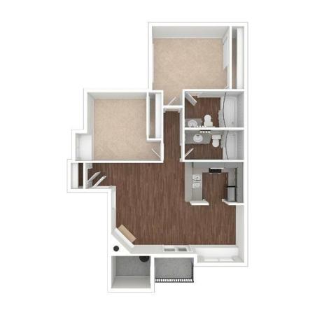 2 Bdrm Floor Plan | Luxury Apartments Henderson Nv | Martinique Bay