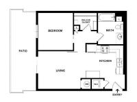 1 Bedroom Floor Plan | Apartments For Rent In Everett WA | Helm