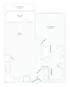 1 Bedroom Floor Plan | Apartments In Farmers Branch TX | Luxe at Mercer Crossing