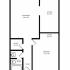 1 bedroom floor plan with dimensions
