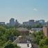Rooftop patio with city skyline views at Gilpin Place apartments for rent in Wilmington, DE