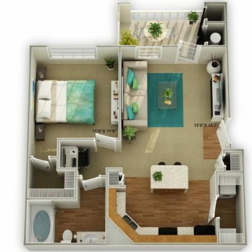 Photo of The Ridgecrest One Bedroom Floor Plan