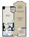 Floor Plan 3 | Luxury Apartments In Arlington VA | Meridian at Ballston Commons