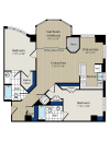 Floor Plan 3 | Luxury Apartments In Arlington VA | Meridian at Ballston Commons