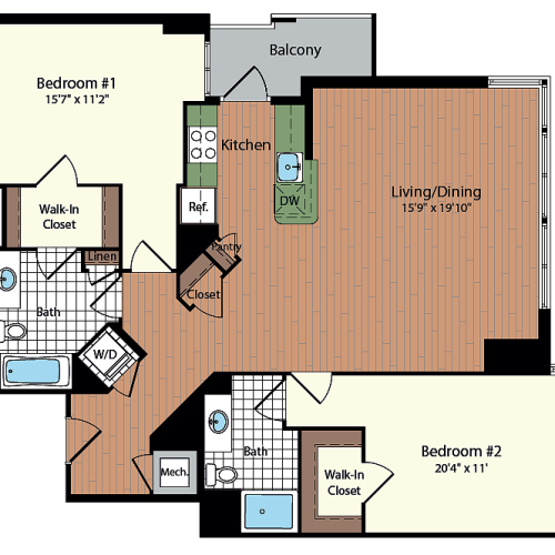Two Bedroom Floorplan