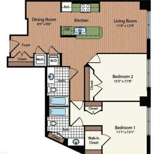 Floor Plan 25 | Meridian at Mt Vernon Triangle
