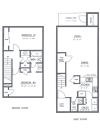 2 Bedroom 1.5 Bath Floorplan | Timber Ridge Apartment Homes