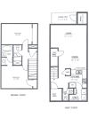 2 Bedroom 2.5 Bath Floorplan | Timber Ridge Apartment Homes