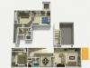 Mallorca Rehab two bedroom two bathroom with den and single car garage 3D floor plan