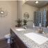 Spacious Master Bathroom with Granite Countertops and Double Undermount Sinks | Apartments Homes for rent in Nashville, TN | 909 Flats