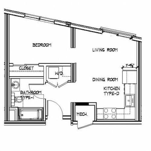 Floor Plan 9 | Apartments Allston | Trac 75