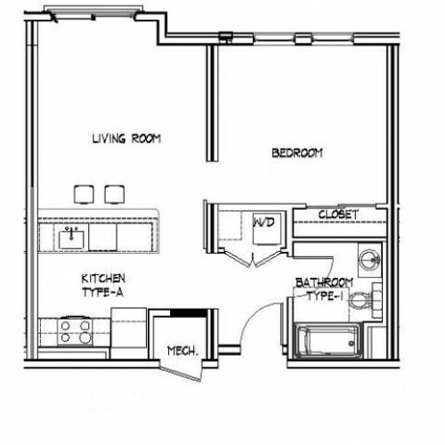 Floor Plan 4 | Allston Apartments | Trac 75