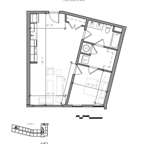 Floor Plan 1 | Portsmouth NH Luxury Apartments | Veridian Residences