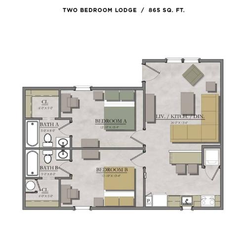 2 bedroom Lodge