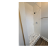 La Aloma Apartment, interior, Master shower, Tile, Pebble tile floor.
