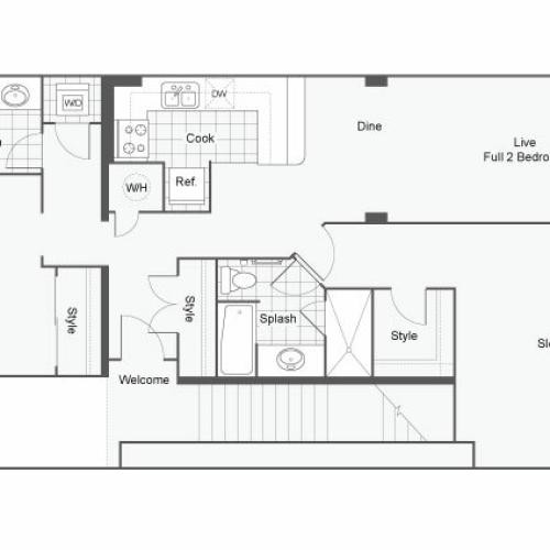 Floor Plan 24 | GSU Off Campus Housing | Dwell ATL