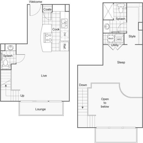 Floor Plan 37 | Studio Apartments Downtown Wichita KS | ReNew Wichita
