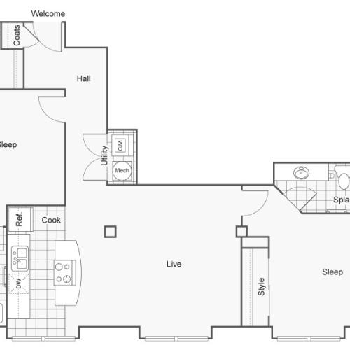 Floor Plan 46 | Apartments In Wichita KS | ReNew Wichita