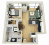 Floor Plan 5 | Minneapolis Apartments Near University Of Minnesota | Solhaus Apartments