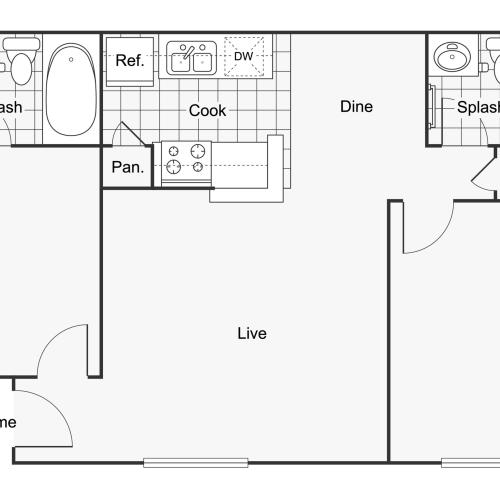 Floor Plan Images | ReNew Scotsdale Apartment Homes for Rent in Midland TX 79707