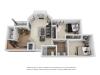 2 Bedroom Floor Plan | Pet-Friendly Apartments In Auburn AL | The Hub at Auburn