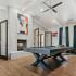 Game room with billiard table