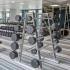 Fitness center free weights and weight rack