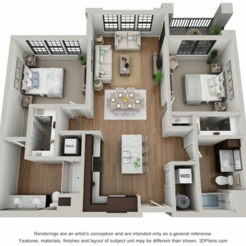 Floor Plan 2A | Arrabelle Apartments | Apartments in Cedarburg, WI