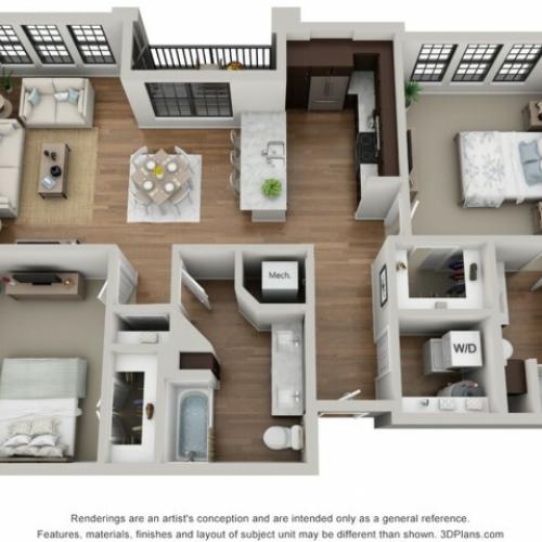 Floor Plan 2C | Arrabelle Apartments | Apartments in Cedarburg, WI