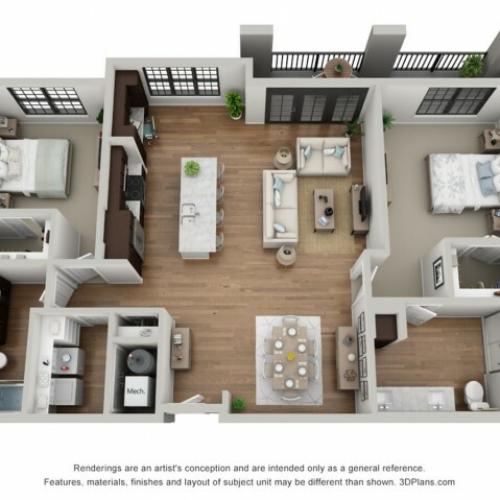Floor Plan 2H | Arrabelle Apartments | Apartments in Cedarburg, WI