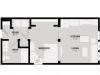Floor Plan 2 | UA Apartments Alabama | 513 Rock Point