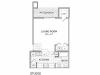 floor plan image of a studio apartment home