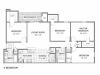floor plan image of 4 bedroom apartment with 2 bathrooms